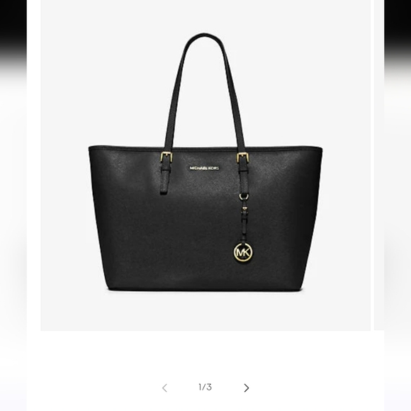 Michael Kors jet set medium saffiano leather zip tote bag - Picture 1 of 9
